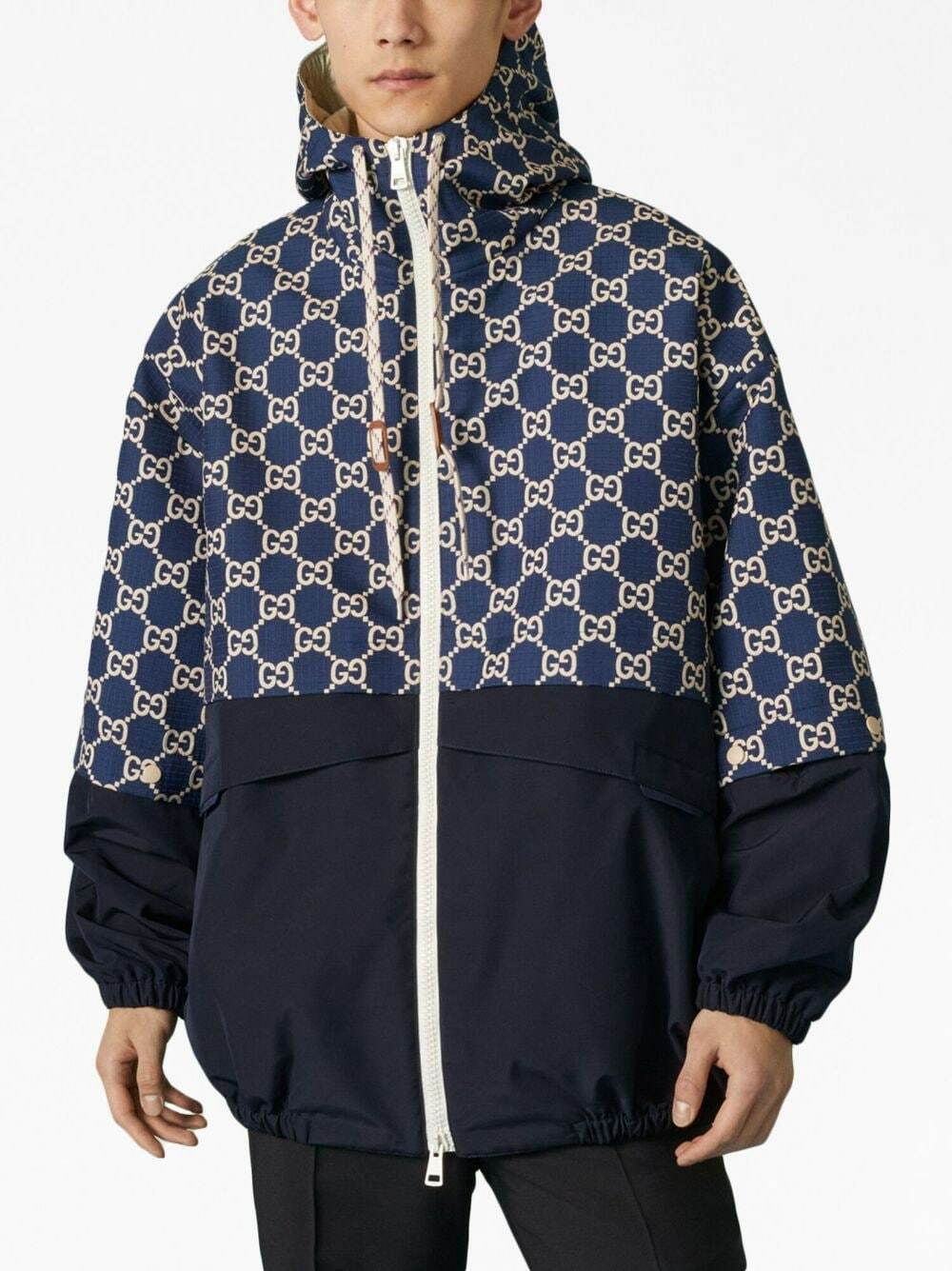 GUCCI - Tearproof Jacket With Gg Motif Gucci