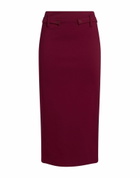 Manila Grace Womens Midi skirt Burgundy