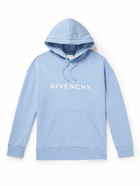 Givenchy - Archetype Logo-Print Cotton-Jersey Hoodie - Blue