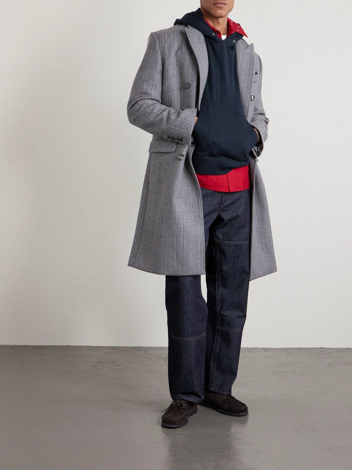 Visvim - Jumbo Wool Hoodie - Blue