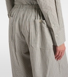 Proenza Schouler White Label Meadow checked cotton wide-leg pants
