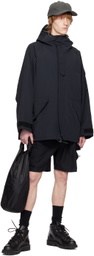 meanswhile Black Fatigue Coat