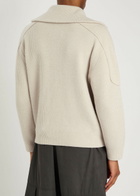 Moose Knuckles Colson Ribbed Wool Sweatshirt Beige