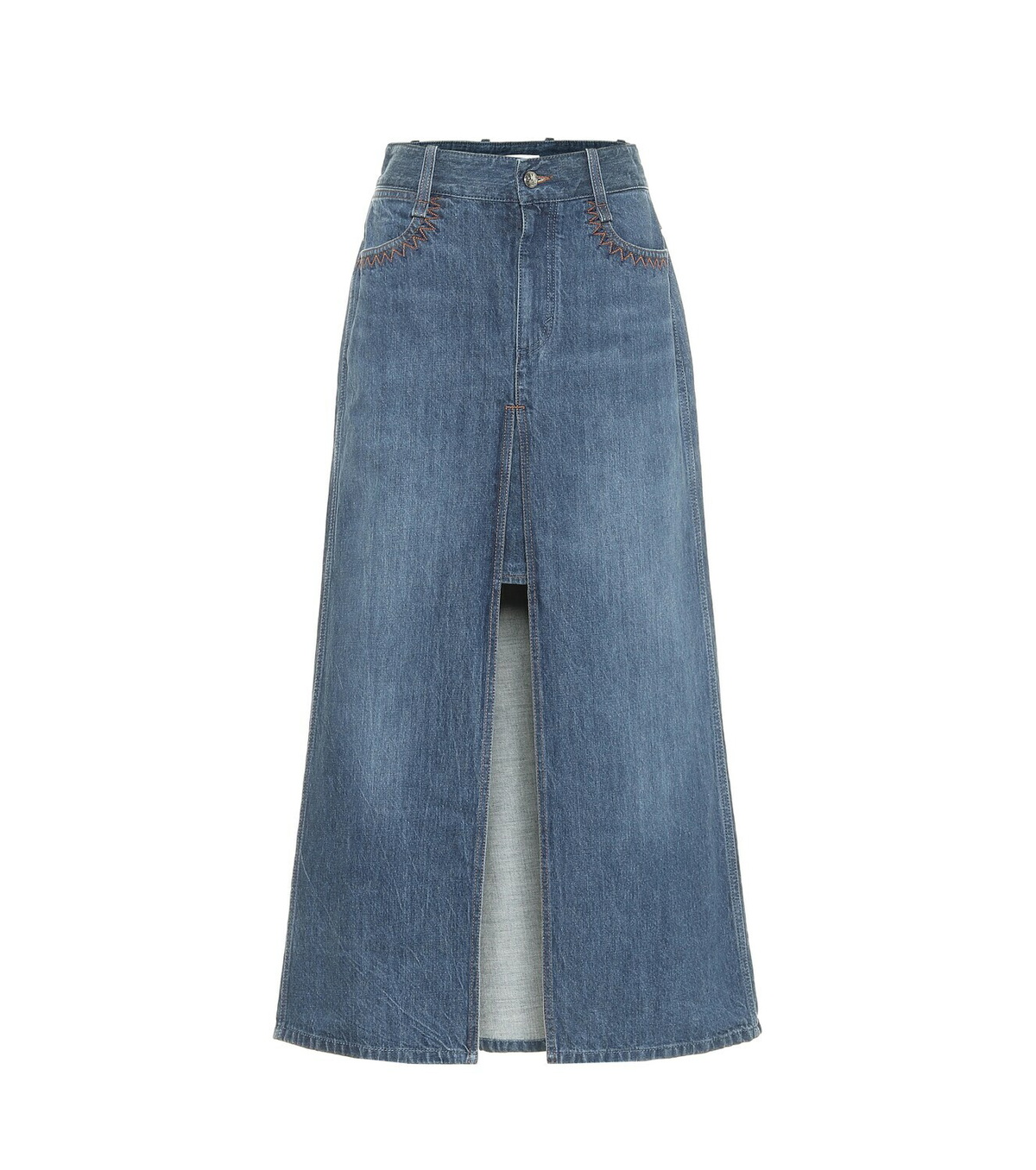 Chloe - Denim midi skirt
