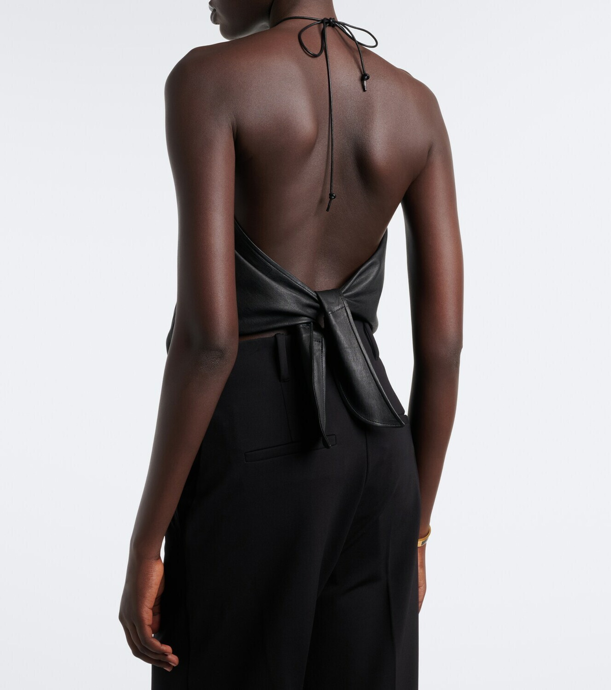 Stouls Rosie halterneck leather top