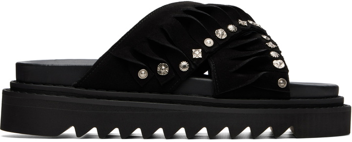 Photo: Toga Virilis Black Suede Sandals