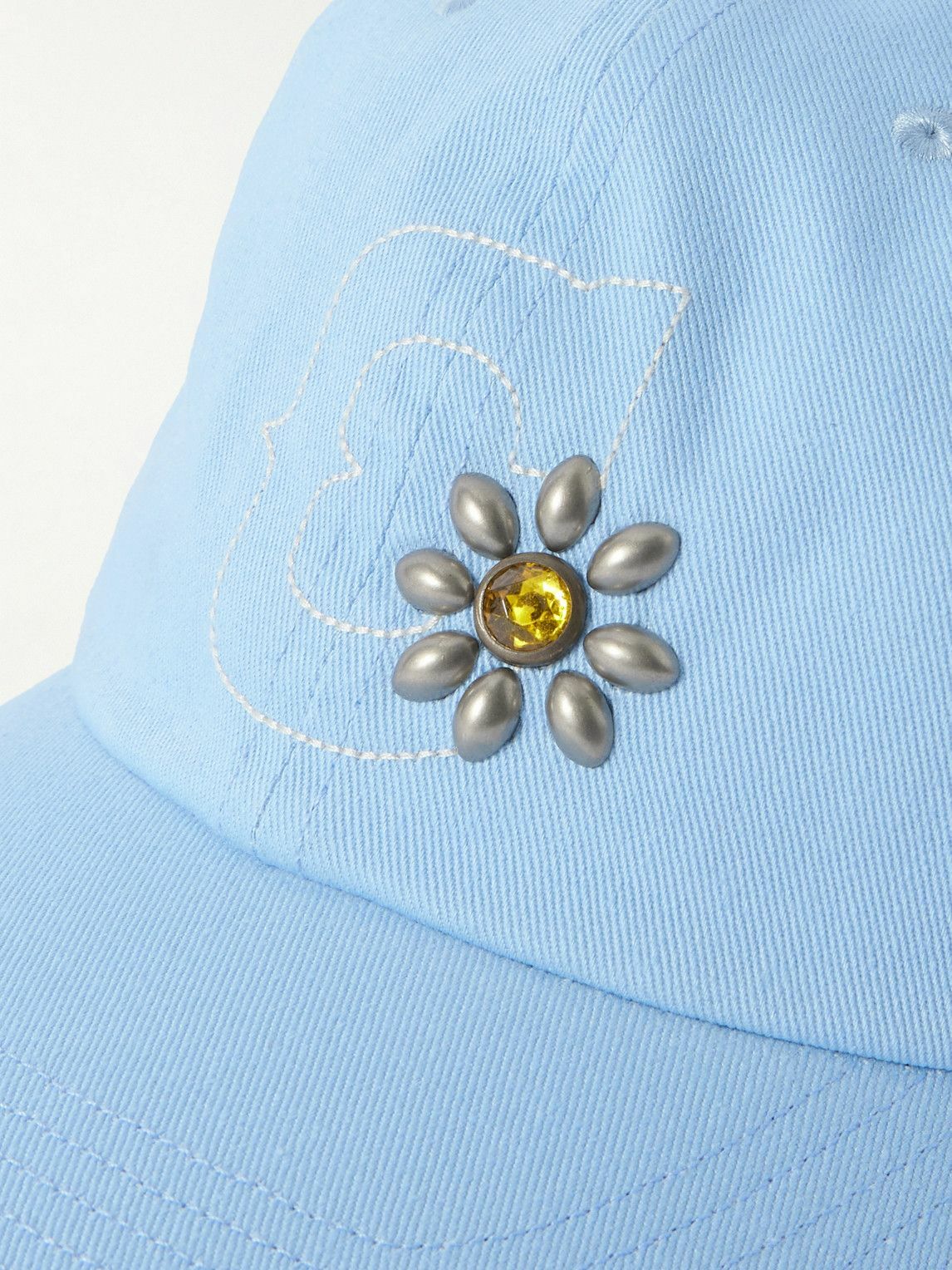 Cherry Los Angeles - Logo-Embroidered Embellished Cotton-Twill Baseball Cap