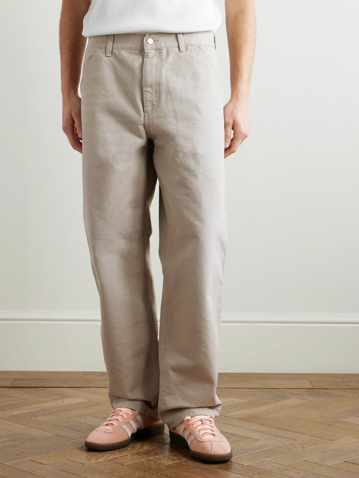 Carhartt WIP - Single Knee Straight-Leg Cotton-Canvas Trousers - Neutrals
