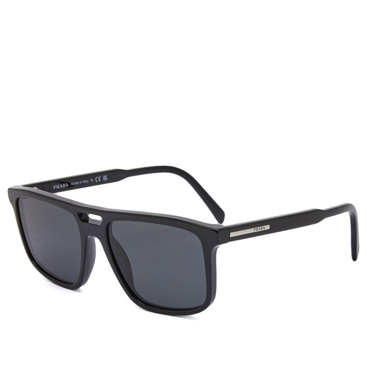 Photo: Prada Eyewear Men's A22S Sunglasses in Black/Dark Grey 