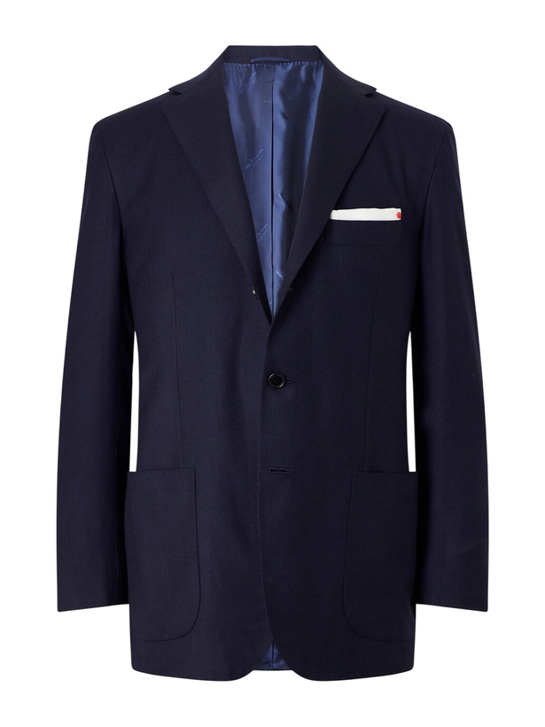 Photo: Kiton - Virgin Wool Suit Jacket - Blue