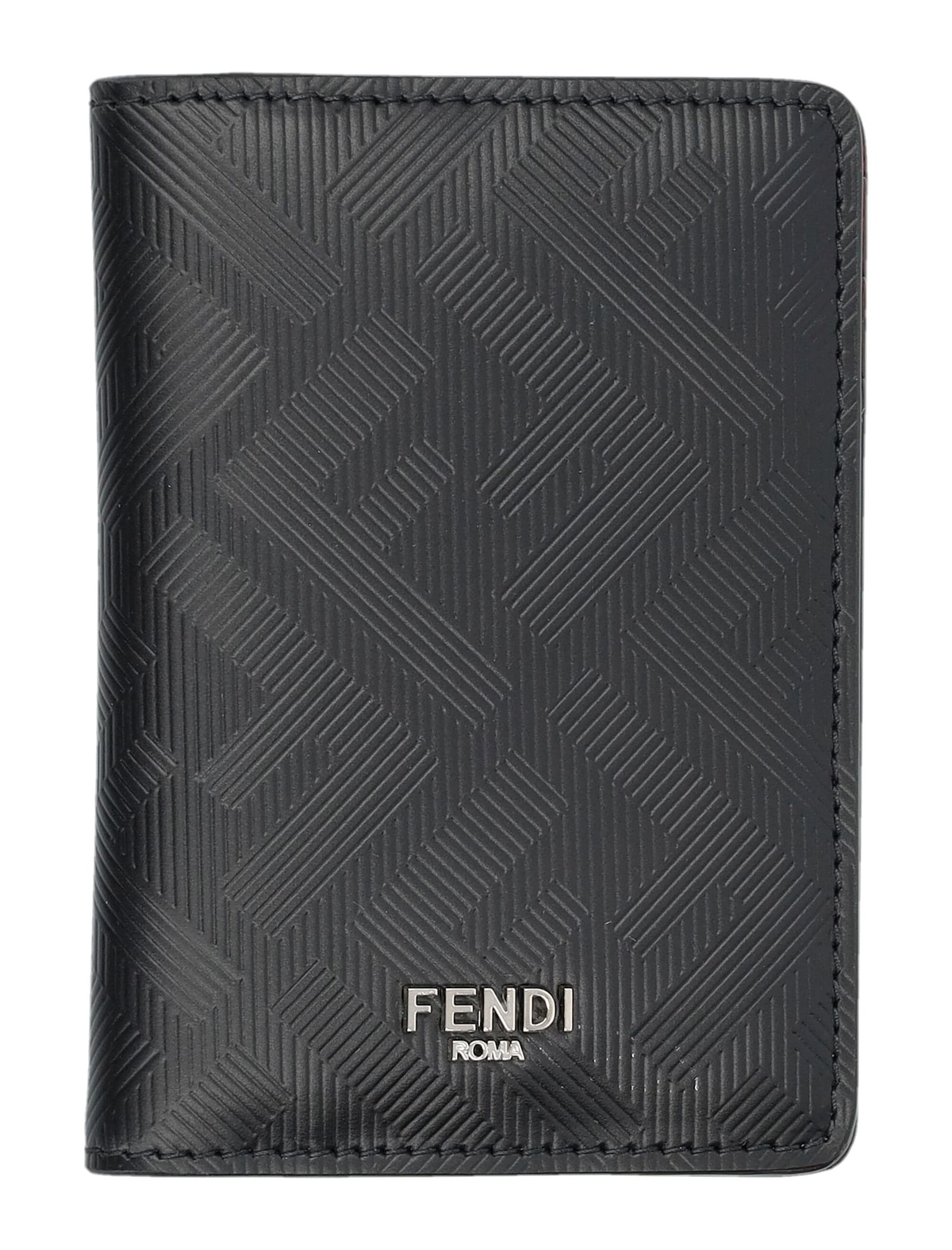 折りたたみ財布 Fendi Smooth Leather And Coated Canvas Billfold Wallet FENDI - Leather-Trimmed Monogrammed Canvas Billfold Wallet Fendi