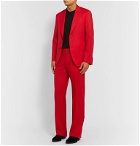 Versace - Red Slim-Fit Stretch-Wool Twill Suit Jacket - Red