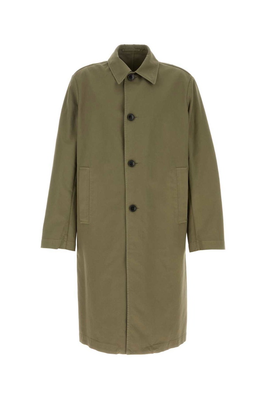 Photo: Dries Van Noten Army Green Cotton Rankle Trench Coat
