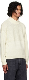 Carlota Barrera Off-White Mock Neck Sweater