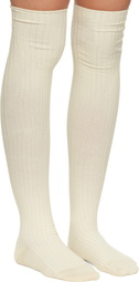 Baserange Off-White Overknee Socks