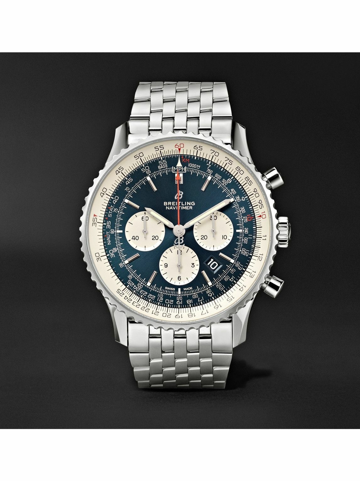 Photo: Breitling - Navitimer B01 Automatic Chronograph 46mm Stainless Steel Watch, Ref. No. AB0127211C1A1