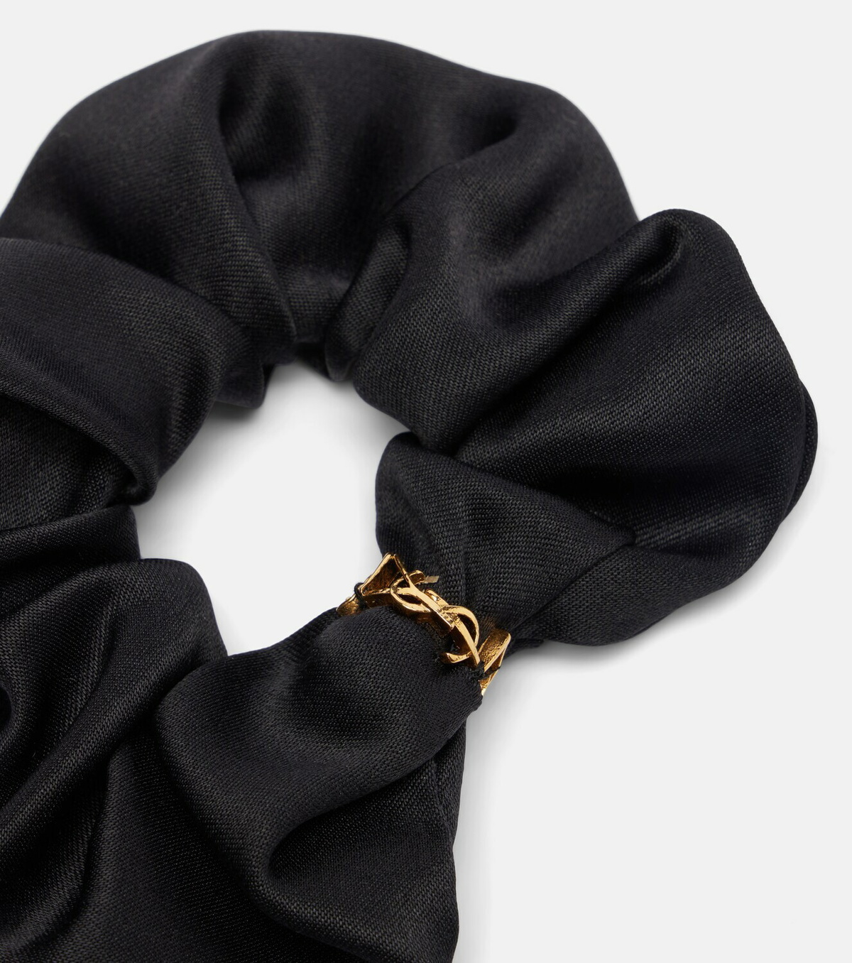 Saint Laurent Cassandre silk satin scrunchie