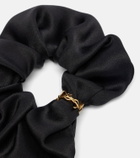 Saint Laurent Cassandre silk satin scrunchie