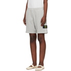 Stone Island Gray 6200014 Malfilé Fleece Old Effect Shorts