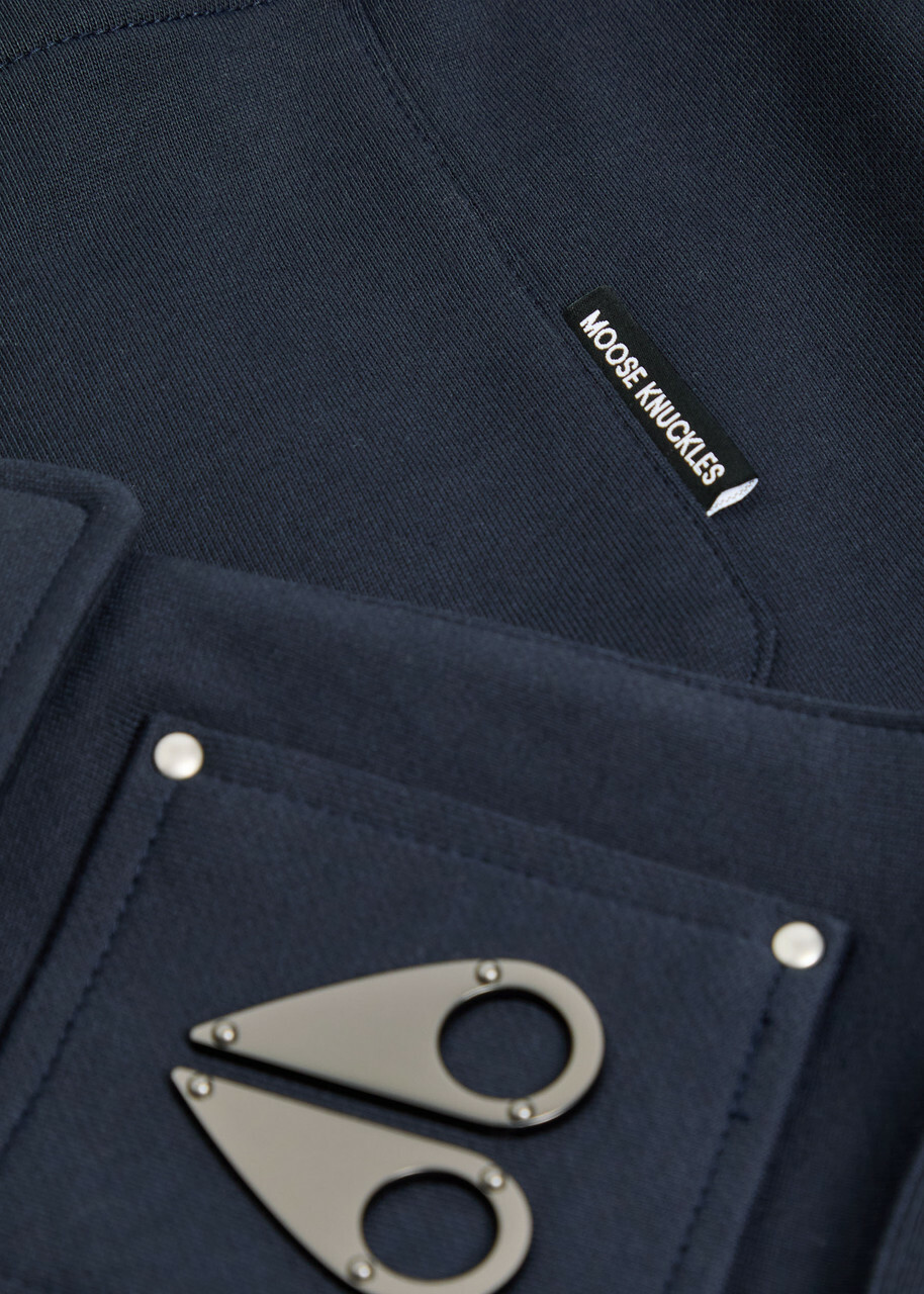 Moose Knuckles Hartsfield Tapered-leg Cotton Cargo Sweatpants Navy