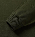 Berluti - Cotton and Mulberry Silk-Blend Sweater - Men - Army green