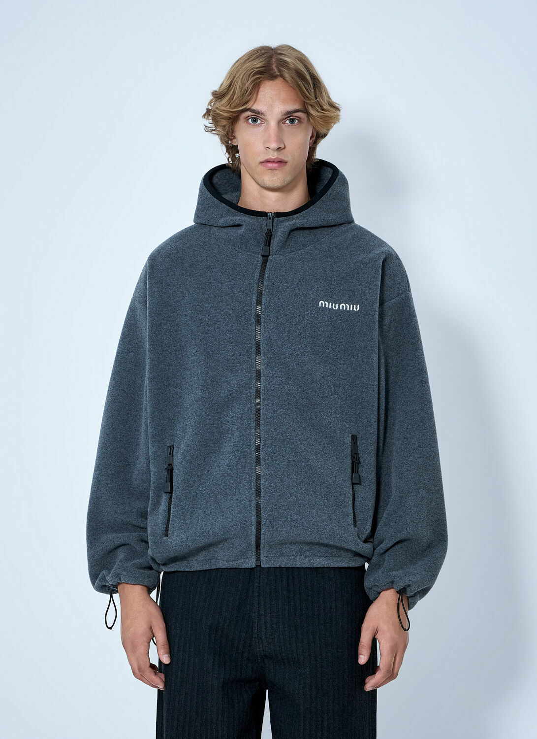 Miu Miu Hooded Zip Sweatshirt