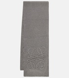 Loewe Anagram open-knit mohair-blend scarf