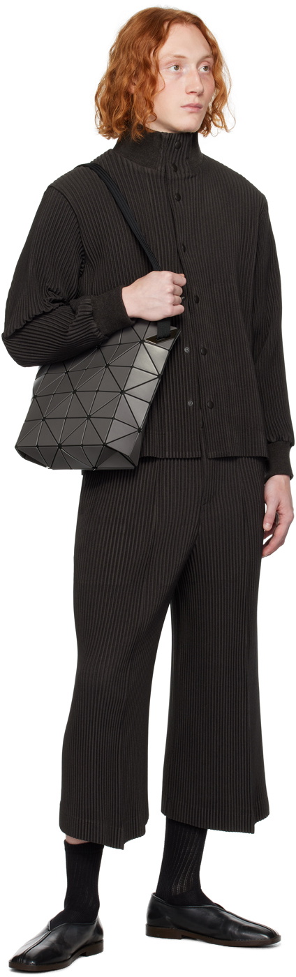 HOMME PLISSÉ ISSEY MIYAKE Brown Kersey Pleats Jacket Homme Plisse
