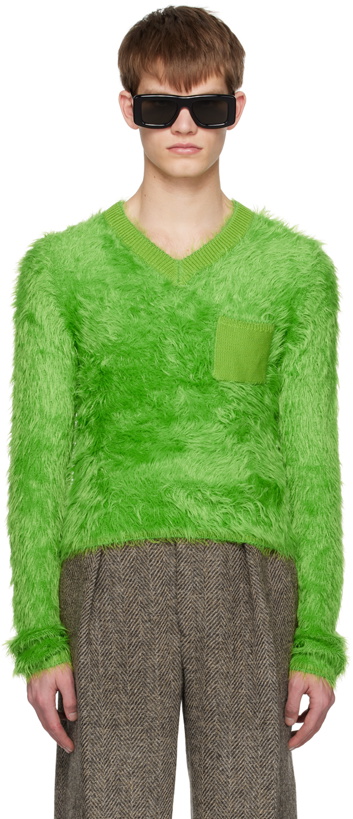 Photo: Acne Studios Green Fluffy Sweater