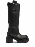 RICK OWENS 60mm Bogun Leather Tall Boots