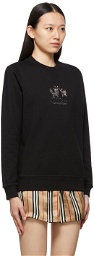 Burberry Black Embroidered Deer Berkley Sweatshirt