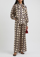Borgo DE Nor Melia Printed Silk-satin Trousers Multicoloured