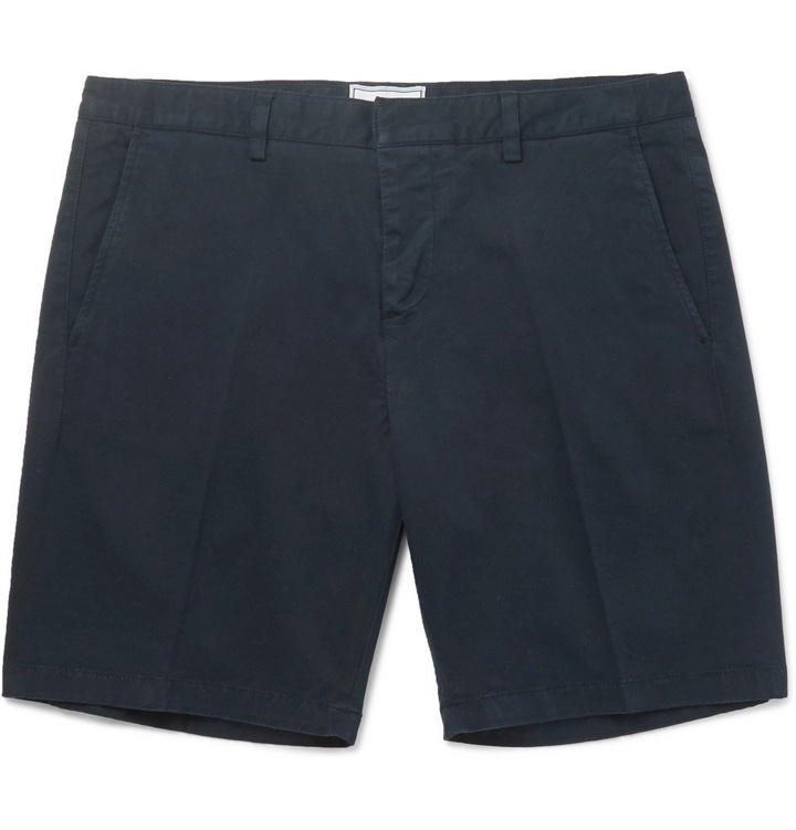 Photo: AMI - Stretch-Cotton Twill Chino Shorts - Men - Navy