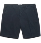 AMI - Stretch-Cotton Twill Chino Shorts - Men - Navy
