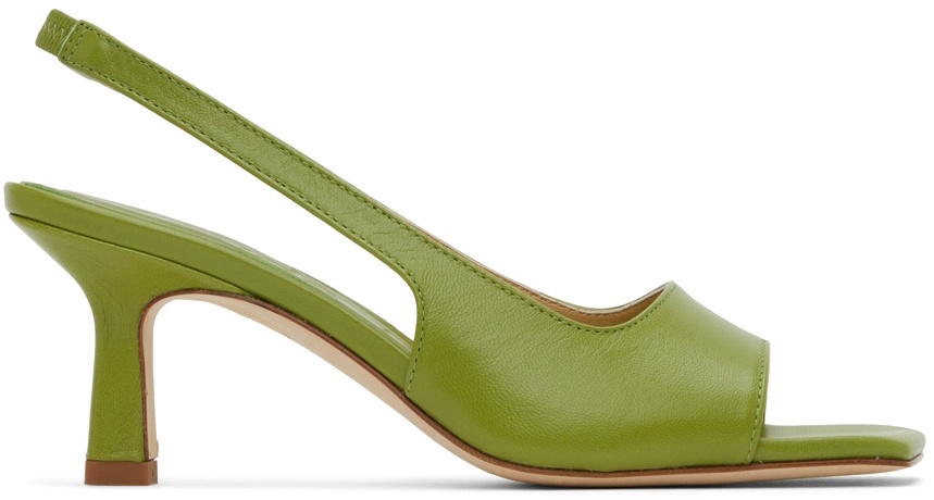 Photo: Aeyde Green Juno Heeled Sandals