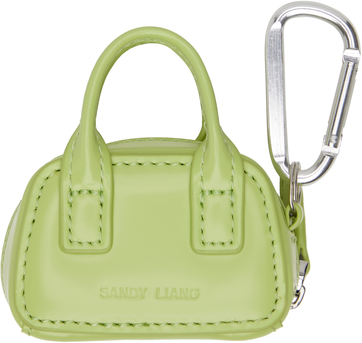 Sandy Liang Green Mini Secure Bag Keychain
