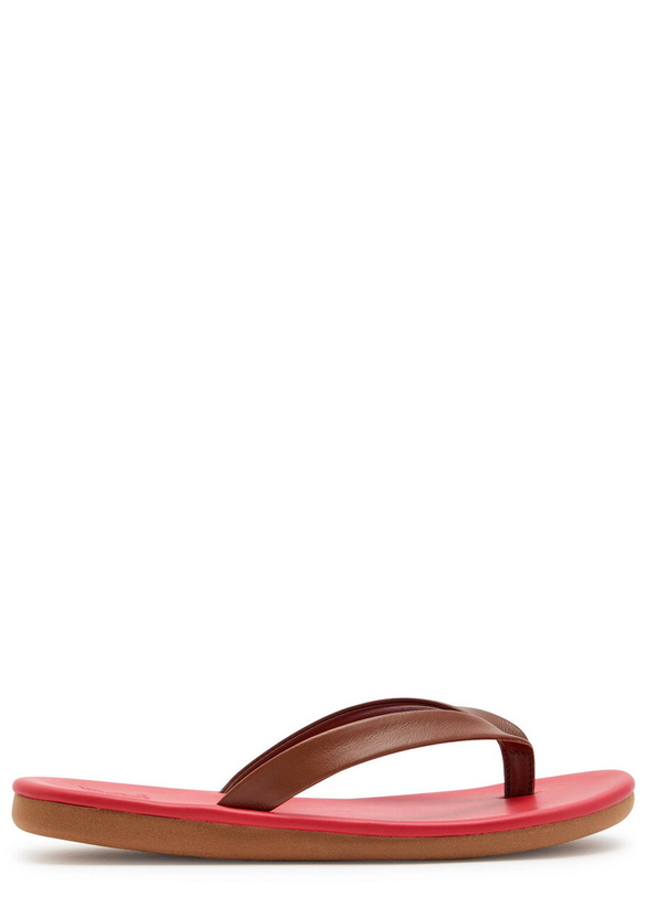 Photo: Ancient Greek Sandals Saionara Leather Flip Flops Red