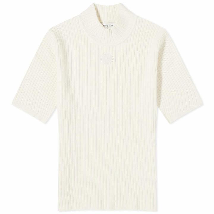 Photo: Sporty & Rich Women's SRHWC Ribbed T-Shirt in Cream