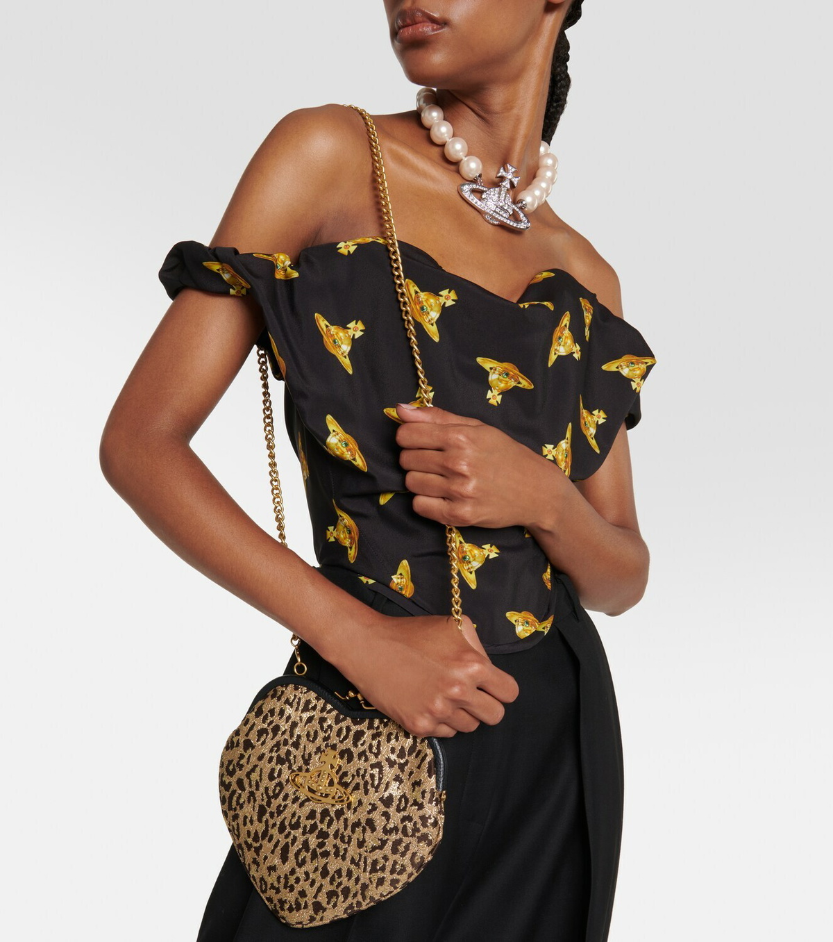 Vivienne Westwood Belle Small jacquard crossbody bag