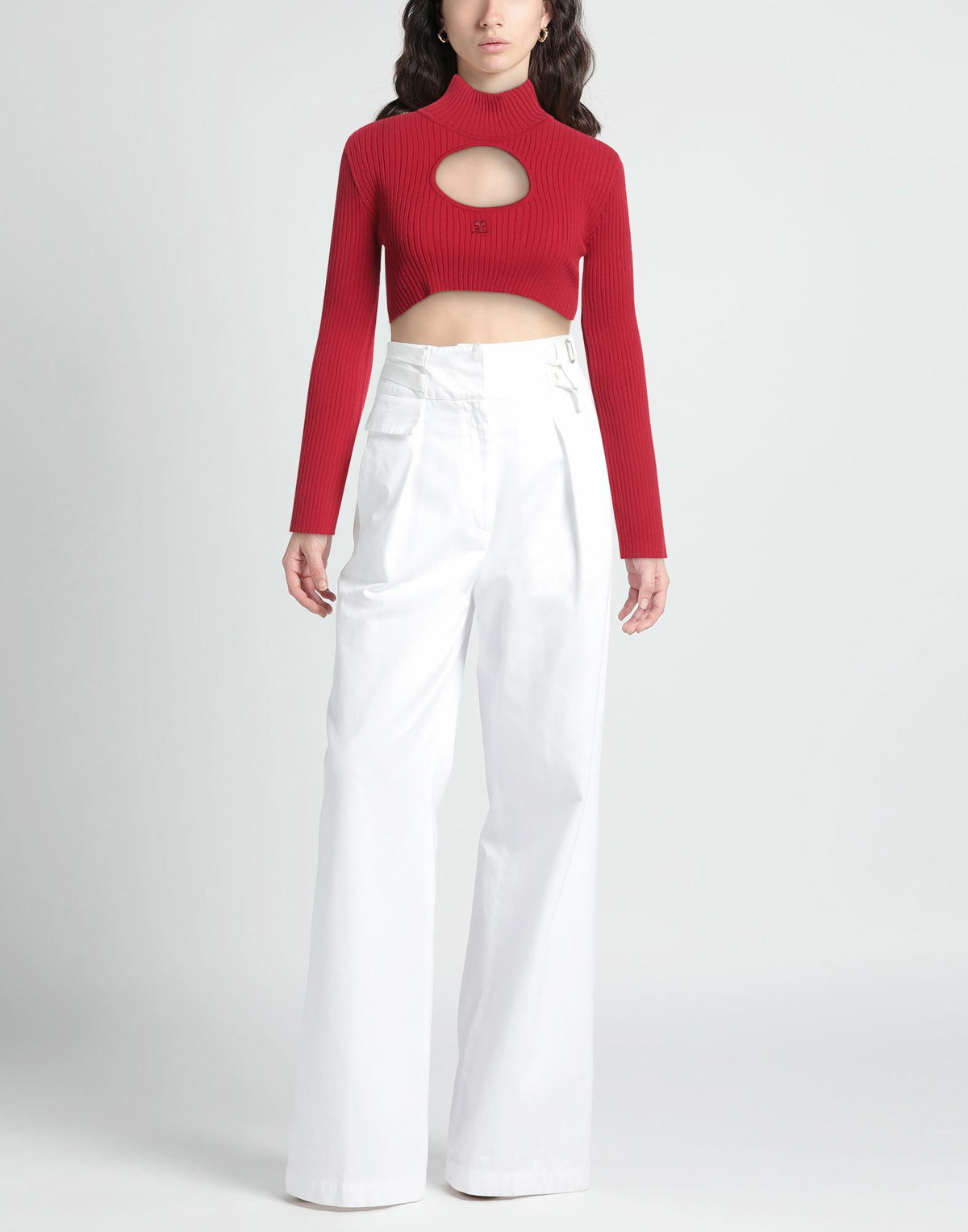 Courrèges Womens Turtleneck in Red