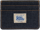 RRL Indigo Embroidered Denim Card Holder