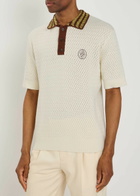 DRÔLE DE Monsieur Drole Maille Ajouré D Miroir Cotton Polo Shirt Off White
