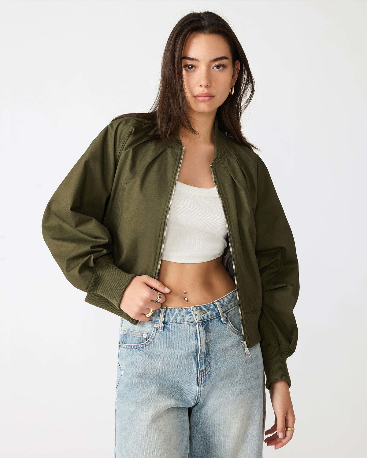 Steve Madden Bray Jacket in Olive