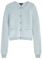 Rag & Bone Marlee Striped Cotton-blend Cardigan Light Blue