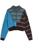 Staud Hampton Striped Cotton-blend Jumper Multicoloured