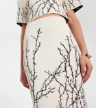 Alexander McQueen High-rise jacquard pencil skirt