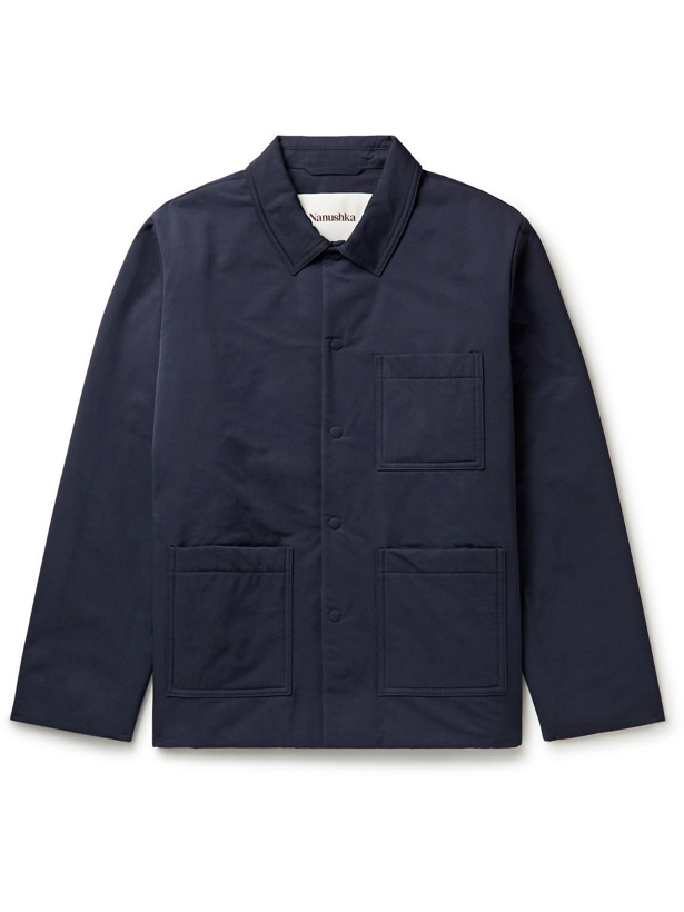 Photo: Nanushka - Kasen Padded Cotton-Blend Twill Shirt Jacket - Blue