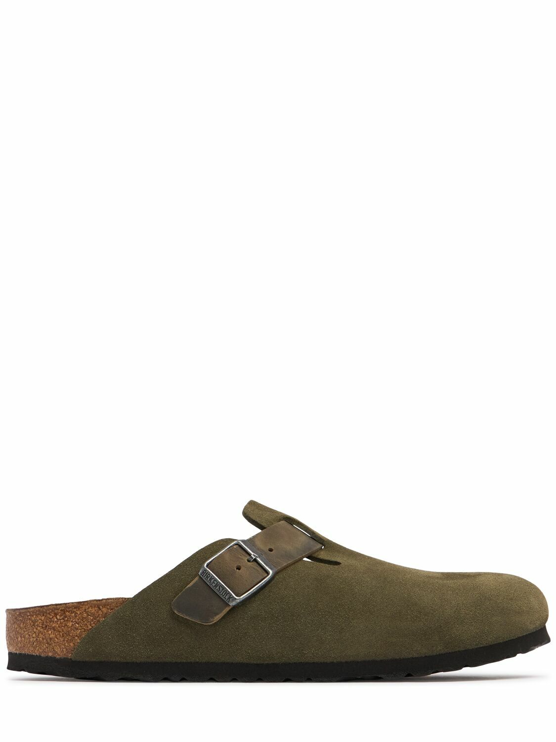 Cross Embellished Birkenstock Boston Suede Mule main image 0