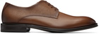 BOSS Brown Textured & Smooth Leather Derbys