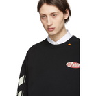 Off-White Black and Red Diag Logo Sweeatshirt